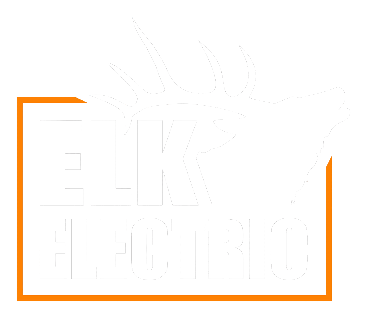 Elk Electric Logo Transparent White